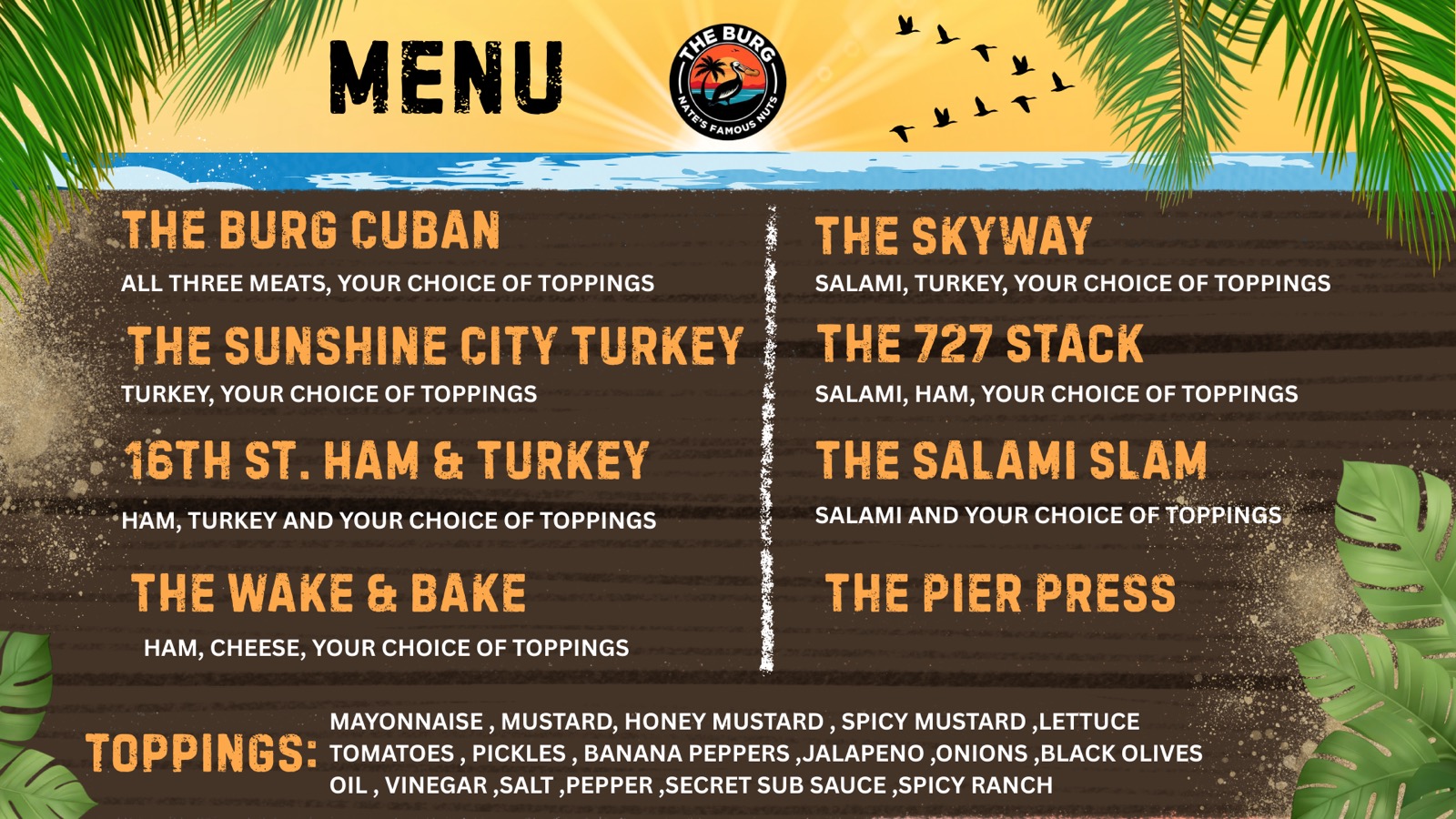 The Burg Food Mart — full menu